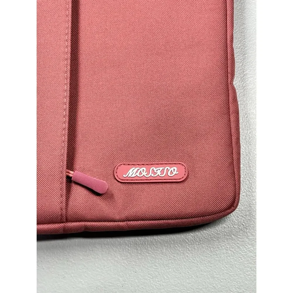 Blush Pink Soft Case Laptop Computer Device Sleeve Full Zip Cushioned Zip Pocket